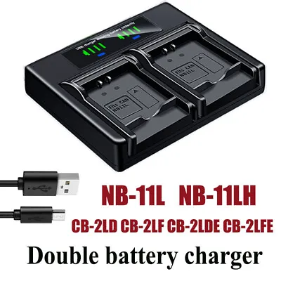 Dual Battery Charger For Canon NB-11L ELPH 115 120 130 135 140 150 160 170 IS • $10.99