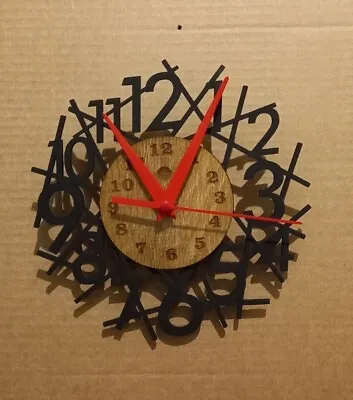 Wooden  Wall Clock  Old Camera Style Colour Black • £24.99