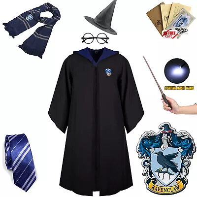 Harry Potter Adult Kids Robe Cloak Gryffindor Slytherin Tie Cosplay Costume Cape • $18.69