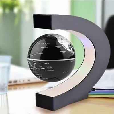 Floating Magnetic Levitation Globe LED World Map Electronic Antigravity Lamp • £40.63