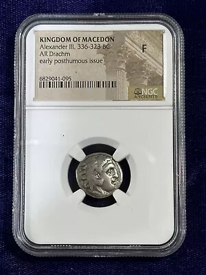 Ancient Greek Alexander Iii The Great Silver Drachm 336-323 Bc Ngc F Posthumous • $25