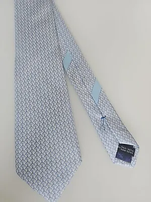 Salvatore Ferragamo Tie With White And BLUE Colors. • $125