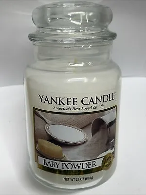 YANKEE CANDLE “BABY POWDER “Large Jar - Retired Scent - NEW UNUSED 2014 Pour • £40.54