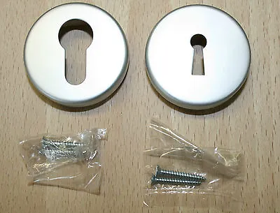 £1.30 • Buy Escutcheon Plate Key Hole Cover Secret Fix Aluminium Euro Oval Key Lock Profile 