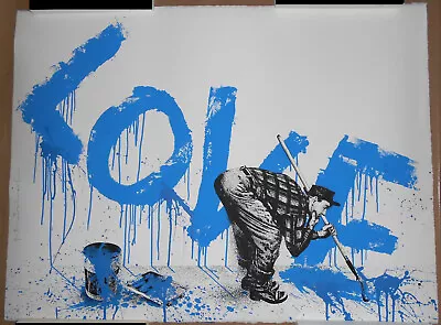 Mr Brainwash All You Need Is Love BLUE Signed Hand-Finished Screen Print Poster • $1565.10