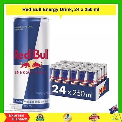Red Bull Energy Drink 24 X 250ml Vitalizes Body And Mind Redbull NEW FREE SHIP • $62.99