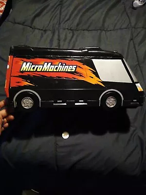 Vintage 1990's Mini Micromachines Super Van City Black Fold Out Rv Case ByHasbro • $45