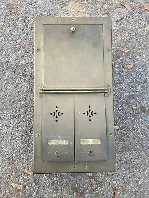 2 Unit Brass Fascia Mid Century Mailbox • $200