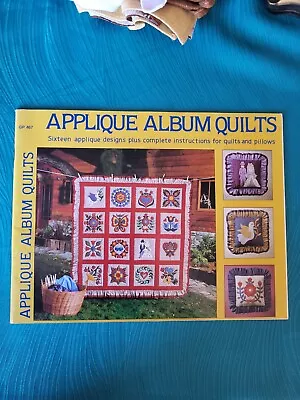 Applique Album Quilts Quilt Pattern Booklet 16 Blocks Butterfly 1983 Vintage • $5.99