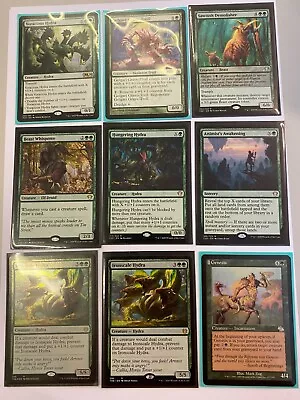 9x Green Rares Bundle Voracious Hydra Commander MTG Magic The Gathering • £15.99