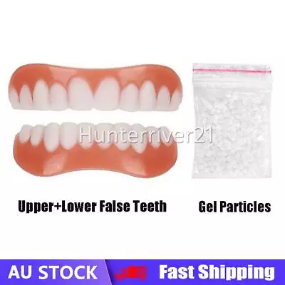 Veneer Snap On False Teeth Upper & Lower Dental Veneers Denture Fake Tooth Cover • $13.85