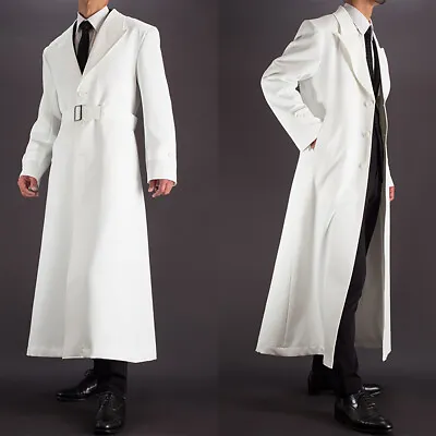 Handsome Men's Trench Coat  Long Fall Coat Slim-fit Jacket Party Custom • $310