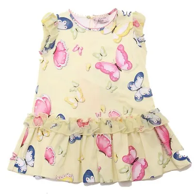 6681AC Abito Bimba GIRL MONNALISA BEBE' Yellow Dress Kid • $120.35