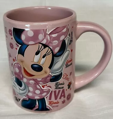 Disney Jerry Leigh Minnie Mouse Diva Raised 3-D Pink 14 Oz Mug • $9.95