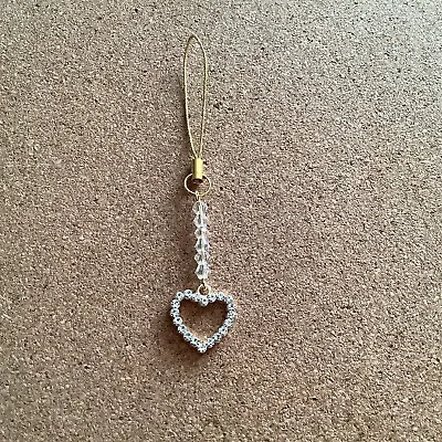 Handmade Pretty  Heart Mobile  Phone Charm/pencil Case / Bag Charm 🎁 • £3