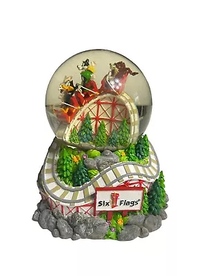 Six Flags Looney Tunes Roller Coaster Snowglobe Bugs Taz Daffy Marvin Sylvester • $59.99