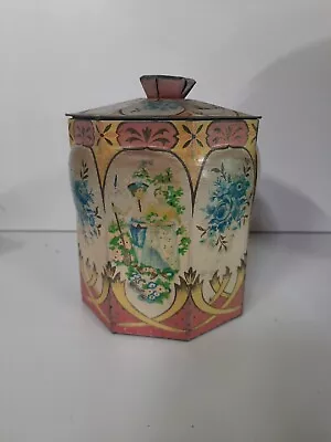 Vintage Murray Allen Regal Crown Octagonal Tin With Cover ~ England  • $10