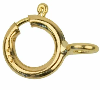 9ct Yellow Gold 6mm Bolt Ring Open Bolt Ring Jewellery Fastener 6mm Clasp • £5.90