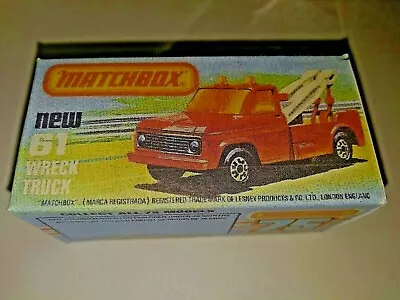 Matchbox -  No61 Wreck Truck - Replica Box • £1.95