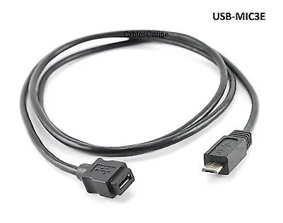 3ft USB Micro-B M/F Data Extension Cable For SmartPhones • $6.99