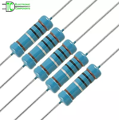 2W Resistors Metal Film 1% 5 Pack 1 Ohm To 1M Ohm 127 Values Available • £2.49