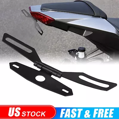 Adjustable Motorcycle Folding License-Plate Holder Tail Rear Light Bracket Mount • $7.98