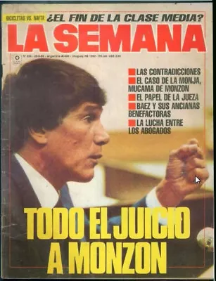 CARLOS MONZON - The Judgment - Original La Semana # 656 Magazine 1989 • $29.99