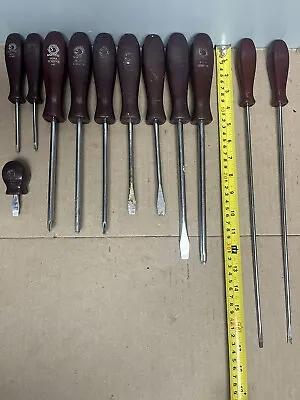 Vintage Lot Of 12 Misc Matco Tools Screwdrivers Flat/Phillips • $125