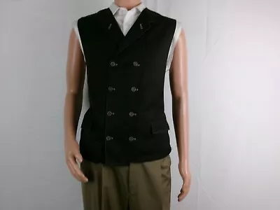 I.D.F. Double Breasted Sleeveless Suit Vest     SIZE: 48R    DARK BROWN • $8.95