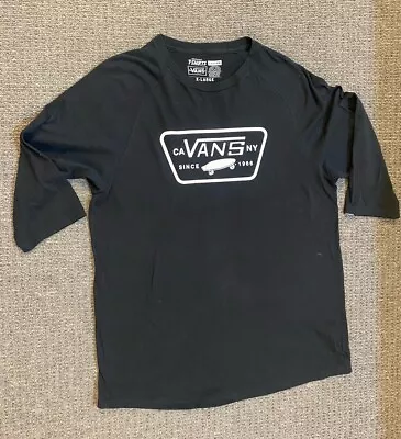 Vans Off The Wall - Mens Classic Logo Original Size XL Black T Shirt • £15