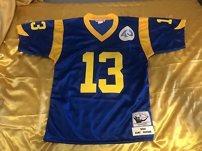 Kurt Warner Los Angeles Rams Throwback Jersey 1999 St Louis Mitchell Ness Sewn • $49.50