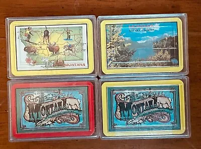  4 Miniature Souvenir Playing Card Decks Montana • $10