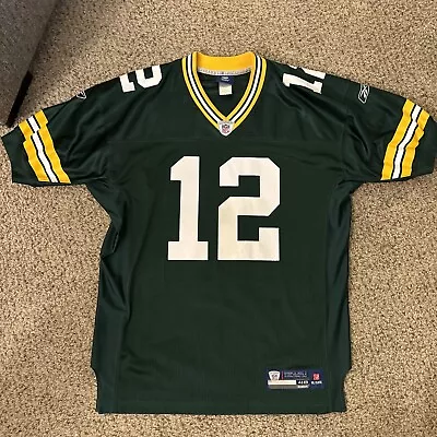 Aaron Rodgers Nfl Equipment On Field Reebok Jersey. Size 48 • $87