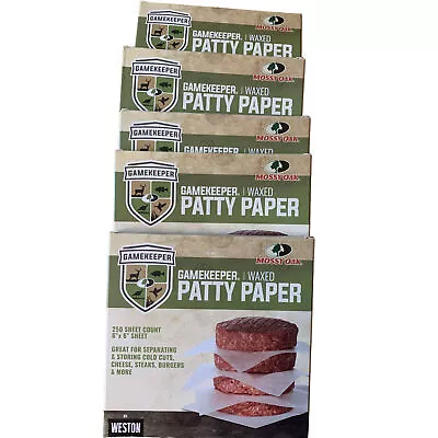 Mossy Oak Gamekeeper Waxed Patty Paper Five 250 Count Boxes Total Of 1250 Sheets • $19.95