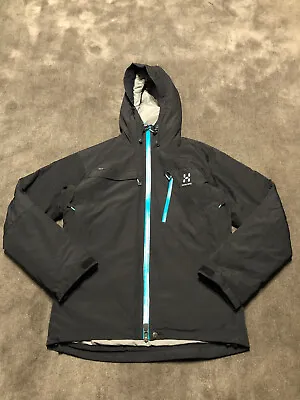 Haglofs WINSTOPPER Primaloft Insulated OUTDOOR Jacket Mens SIZE M Black • £89