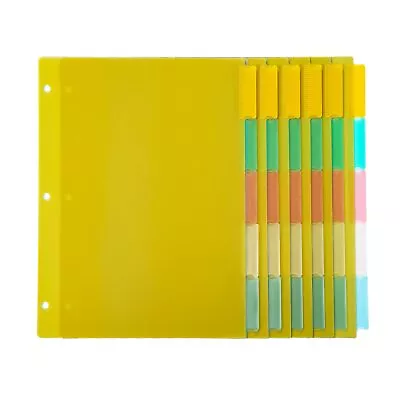 5-Tab Plastic Binder Dividers Insertable Index Dividers For 3 Ring Binders ... • $16.65