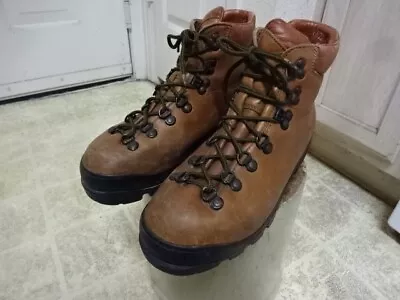 Vintage Made In Italy Scarpa All Leather  Hiking Boots Men 40.5 Great Cond • $99