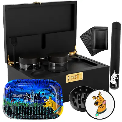 £39.99 • Buy Stash Box With Lock: Includes Rolling Tray, Glass Jar,  + More