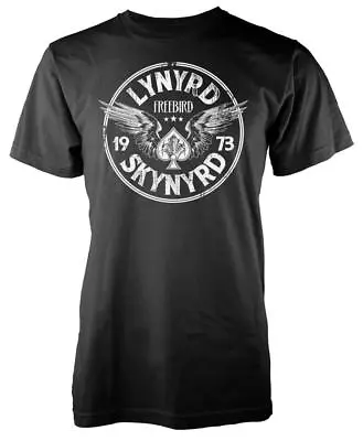 Lynyrd Skynyrd T Shirt Free Bird 73 Wings Official Licensed Black Rock Merch NEW • £15.98