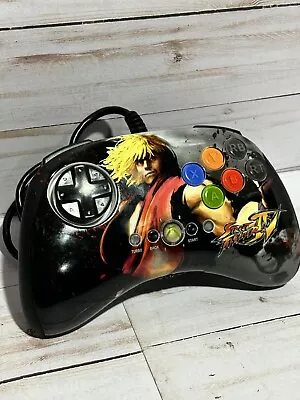 Capcom Mad Catz Xbox 360 Controller Wired Fight Pad Street Fighter IV Ken • $26.60