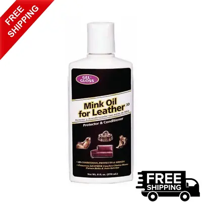 8 Oz. Gel Gloss Mink Oil Leather Protector And Conditioner Restores The New Look • $5.49