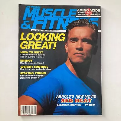 Joe Weider's Muscle & Fitness Magazine August 1988 Arnold Schwarzenegger • $26.95