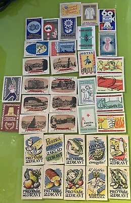 Vintage Food Czechoslovakian Hungry 38 Matches Box Label Decal Unused Lot Sets • $15