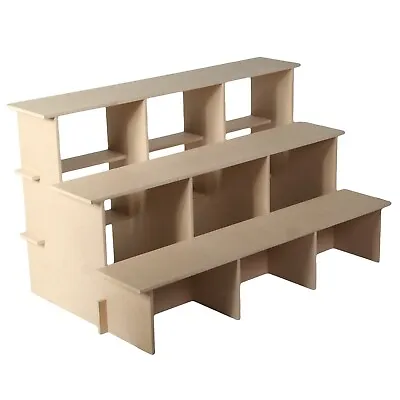 3 TIER DISPLAY STORAGE-POS TABLE DISPLAY UNIT STAND FOR RETAIL COUNTER - NO Glue • £21.95