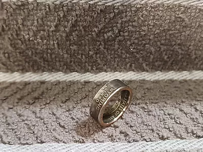 Wyoming Handcrafted Washington Quarters Coin Ring Size 6 (2007) • $16.50