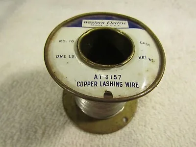 Western Electric AT 6157 Copper Lashing Wire No 16 Gauge 8.7 Oz Roll • $19.99