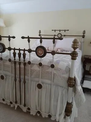 Antique Brass/Iron Queen Bedframe • $2200