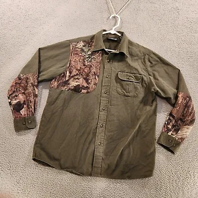 Mossy Oak Break-Up Infinity Long Sleeve Camo Shooting Shirt Sz L Green Pocket • $28