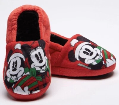 £8.99 • Buy Mickey & Minnie Mouse Unisex Xmas Slippers. Size 1. Bnip. 