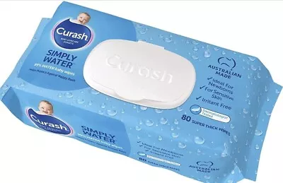 Curash Simply Water Baby Wipes Pack Of 80 • $7.50